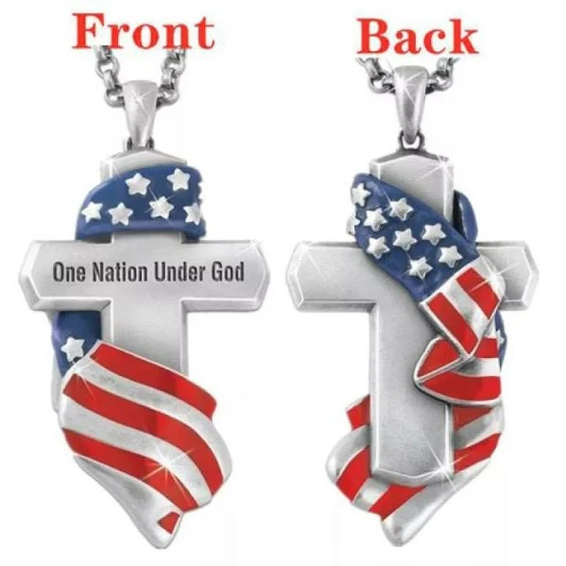 One Nation under God Cross Necklace