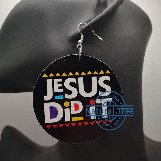God Is Good Wooden Earrings